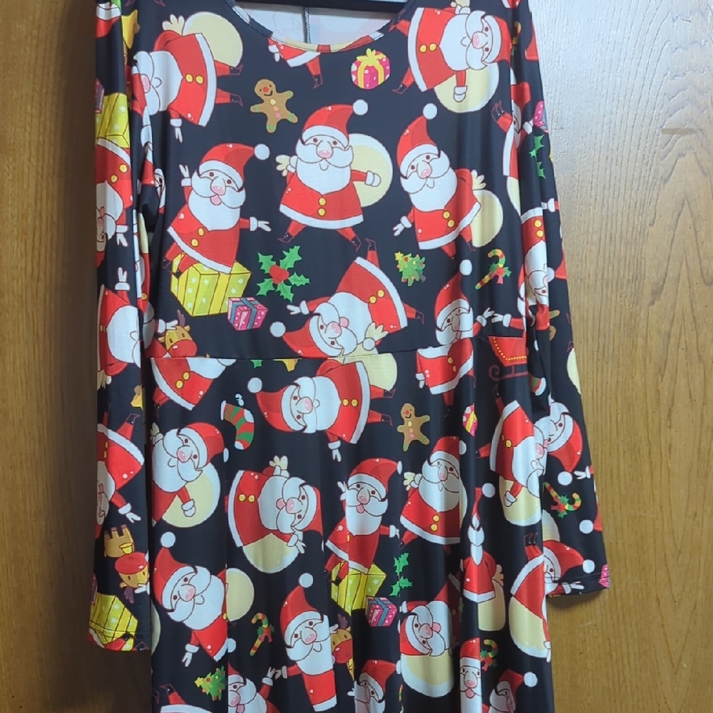 Festive Santa Long Sleeve Dress